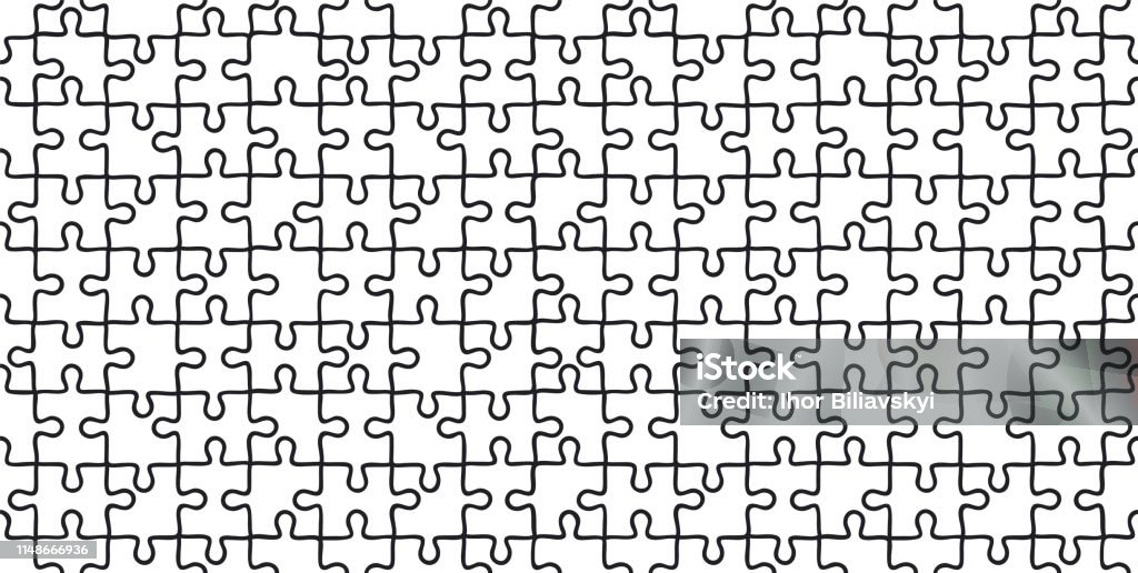 Simple Puzzle Design Shape Seamless Puzzle Pattern Mosaic Details Pieces Tails Jigsaw Background ...