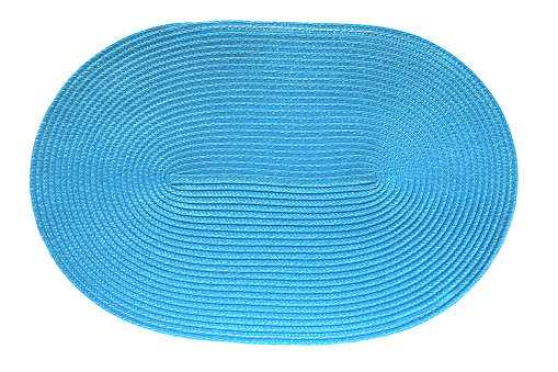 Oval mat for placing plates.