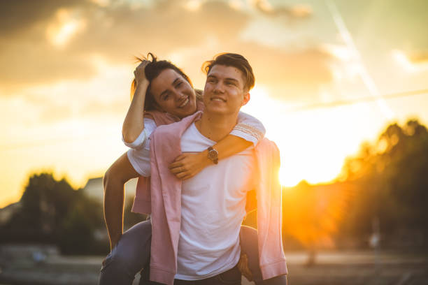 istock Piggyback ride by the river 1148674163