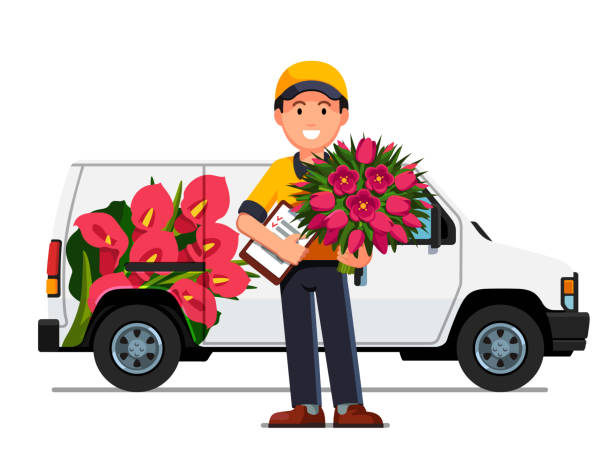 2,594 Flower Delivery Illustrations & Clip Art - iStock