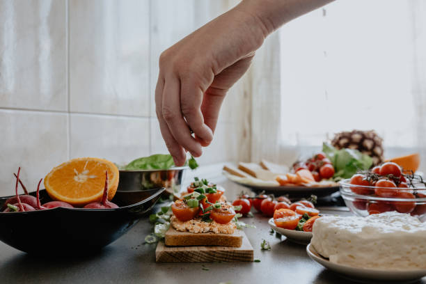 istock Seasoning tasty bruscheta in the kitchen 1148685370