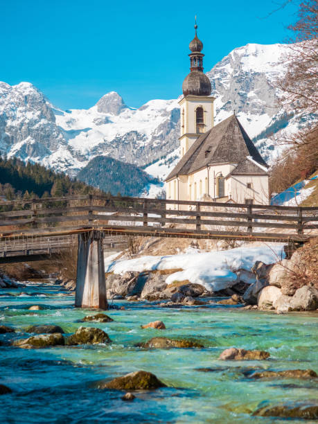 istock Famous chapel in Ramsau, Berchtesgaden, Germany in winter 1148691475