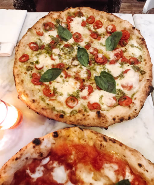 istock Napolitian italian pizza at restaurant 1148695816