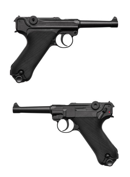 istock pneumatic pistol isolated on white background 1148696604