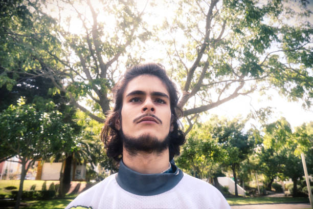 Portrait of a young attractive modern white man wearing casual clothes
