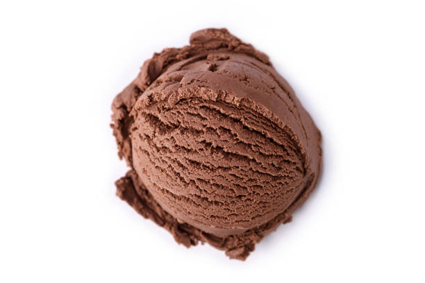 istock Chocolate ice cream isolated on white background 1148700632