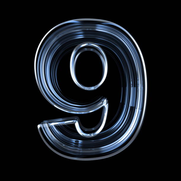 istock Transparent x-ray number 9 NINE. 3D 1148705692