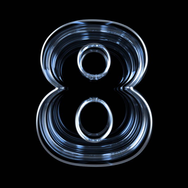 istock Transparent x-ray number 8 EIGHT. 3D 1148705714
