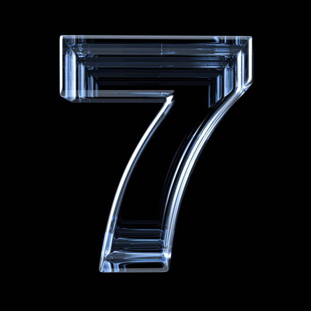 100 Number Number 7 Three Dimensional Shape Glass Stock Photos 100 Number Number 7 Three Dimensional Shape Glass Stock Photos