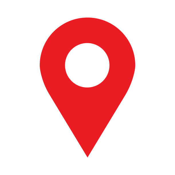 hely ikon vektor. pin jel elszigetelt fehér háttér. navigációs térkép, gps, irány, hely, iránytű, kapcsolat, keresési koncepció. lapos stílus grafikai tervezéshez, logóhoz, webhez, felhasználói felülethez, mobil upphez, eps10. - térkép témájú stock illusztrációk