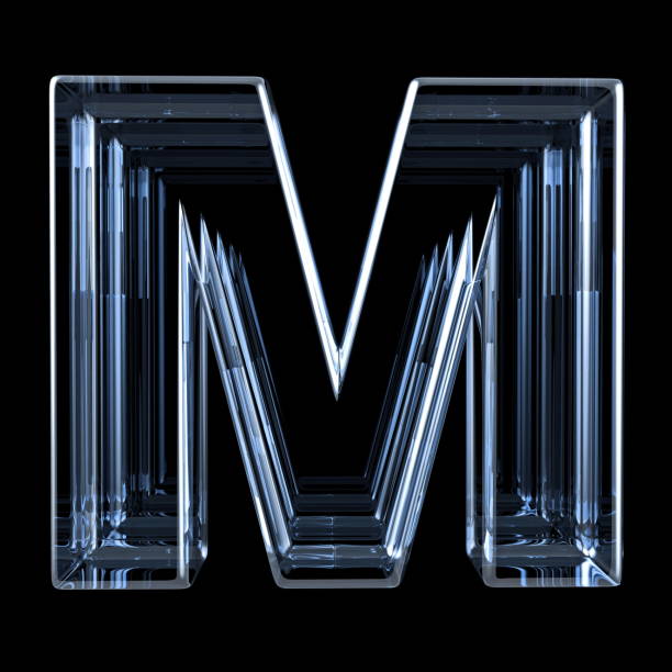 istock Transparent x-ray letter M. 3D 1148706906