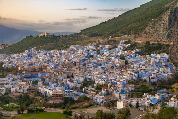istock Skyline of Chefchaouen Morocco at Sunset 1148714531