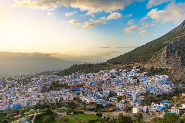 istock Skyline of Chefchaouen Morocco at Sunset 1148715762