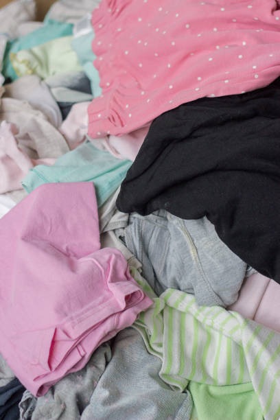 istock Pile of dirty old clothes 1148715768