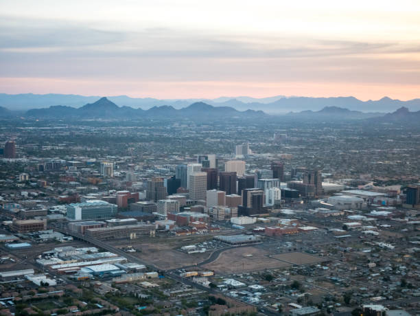 istock View of Downtown Phoenix From the Air During Sunrise 1148716376