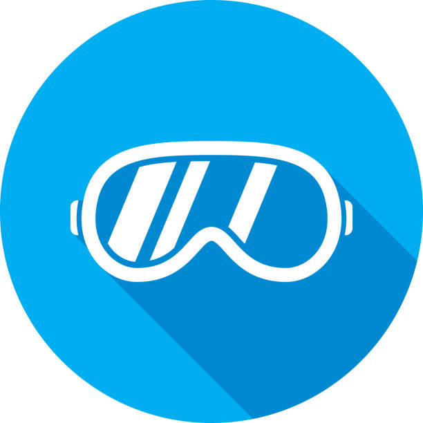 illustrazioni stock, clip art, cartoni animati e icone di tendenza di icona occhiali da sci silhouette - occhiali protettivi