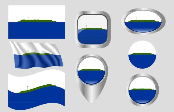 Vector illustration of Flag of Navassa Island