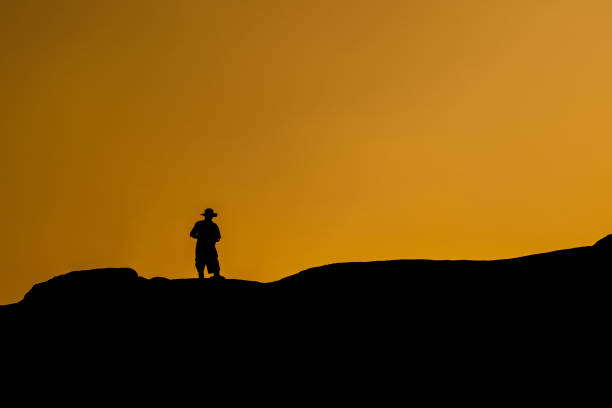 istock Silhouette A Man Traveller in Sam Phan Bok, Unseen THAILAND 1148722275