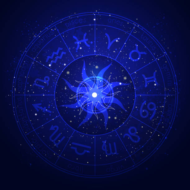 istock Illustration with Horoscope circle and Zodiac symbols. 1148731032