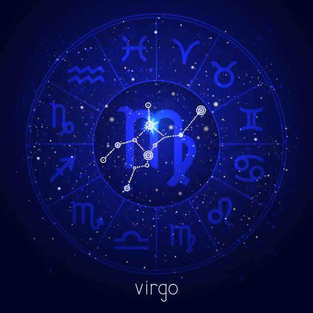 istock Zodiac sign and constellation VIRGO with Horoscope circle and sacred symbols. 1148731037