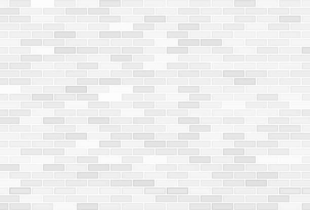 ilustrações de stock, clip art, desenhos animados e ícones de white brick wall vector background - cement backgrounds building exterior color image