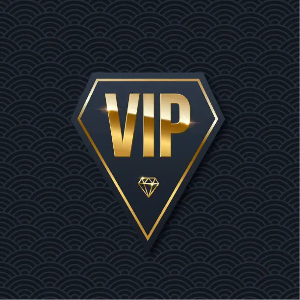 Vector illustration of VIP club invitation vector template