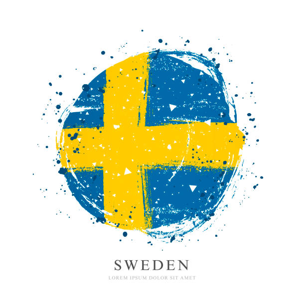 istock Flag of Sweden in the form of a large circle. Vector illustration 1148738853