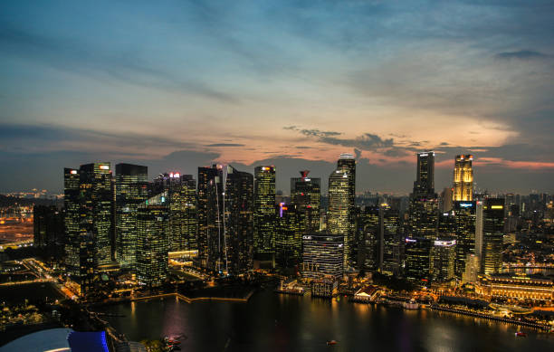 istock Singapore Skyline at Night 1148739703