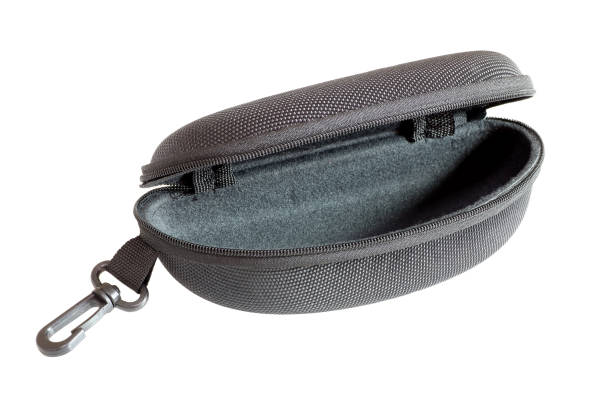 istock Opened black protection case box for glasses isolated on white 1148741033