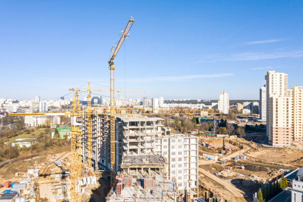 istock aerial panoramic view of city construction site 1148743502