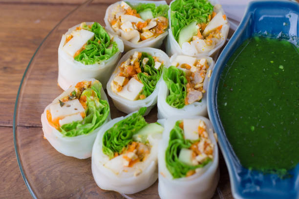 Fresh spring rolls with vegetable