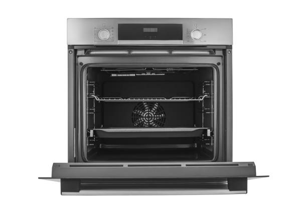 istock Electric oven with open door, isolated on white background with clipping path 1148748448