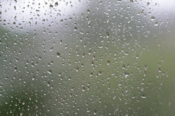 istock Raindrops on window glass during the rain close up. Natural background 1148751021