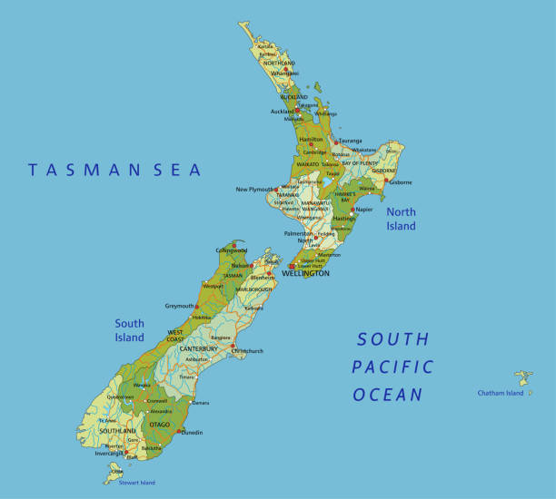 istock Highly detailed editable political New Zealand map with separated layers. 1148752337