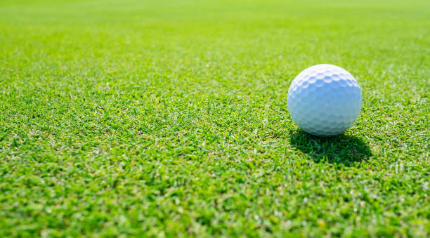 istock Golf Course where the turf is beautiful and Golf Ball on fairway. Golf course with a rich green turf beautiful scenery. 1148753931