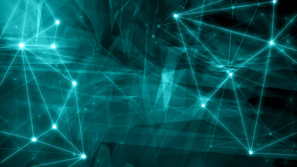 istock Polygonal abstract style illustration, new technology background. Digital connected graphic backgrounds, random dots and digital energy 1148757951
