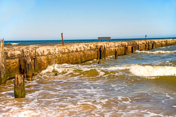 surf at an old German mole from ww2 in Poland