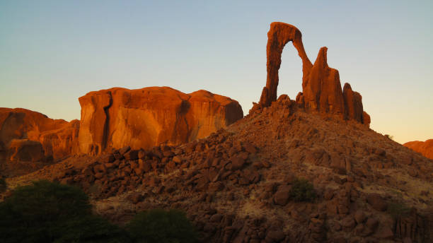 istock Abstract Rock formation at plateau Ennedi aka window arch in Chad 1148763695