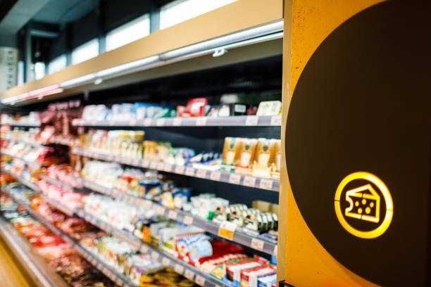 istock supermarket shopping blur background. 1148764947
