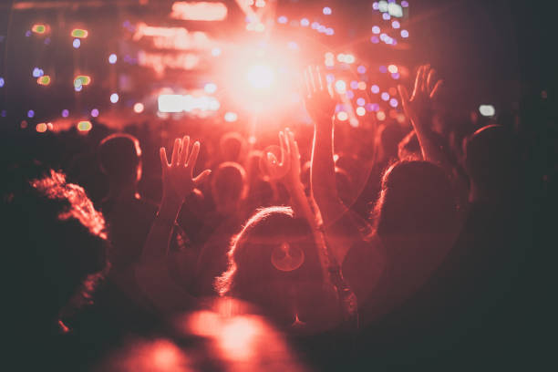 istock Back view of a crowded audience on a music concert. 1148767664