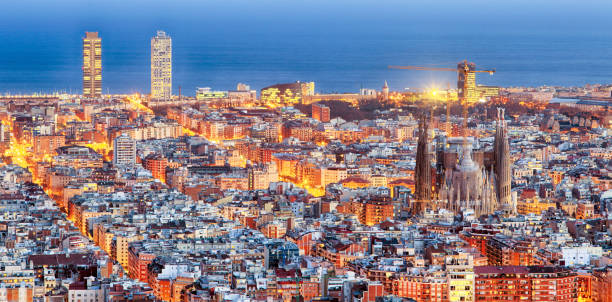 istock Panorama of Barcelona at dawn 1148767932