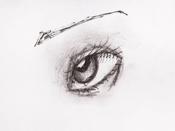 istock sketch of rolled eye hand drawn by black pencil 1148768213
