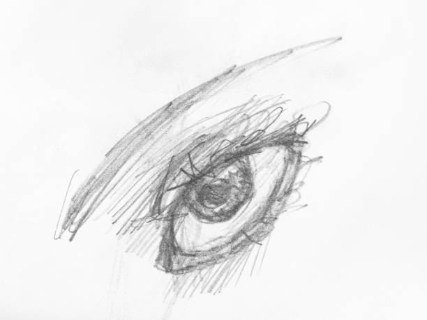 istock hatched sketch of female eye hand drawn by pencil 1148768216