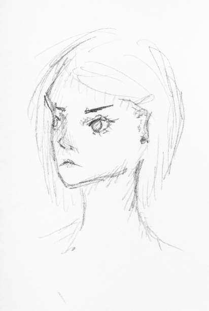 istock sketch of girl's head frustrated face 1148770311