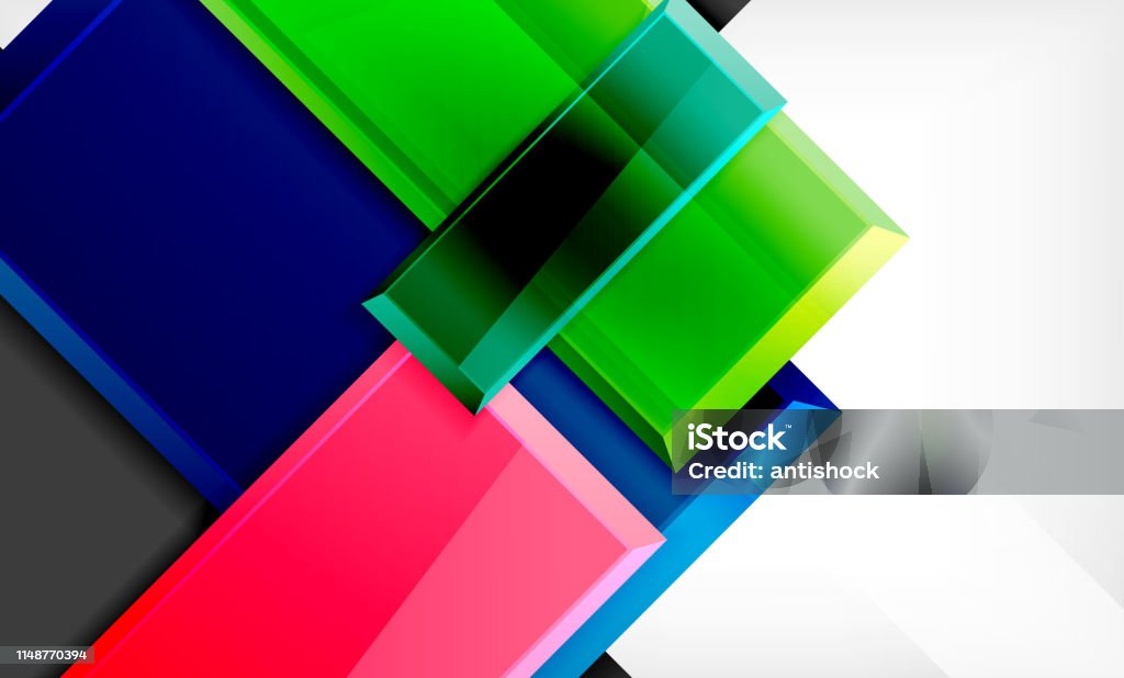 Rectangle Colorful Block Colorful Square And Rectangle Blocks Background Stock Illustration ...