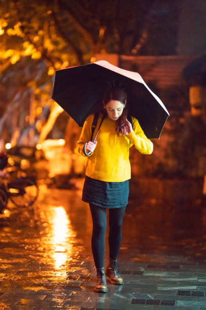 istock Greeting the autumn on a rainy night 1148772252