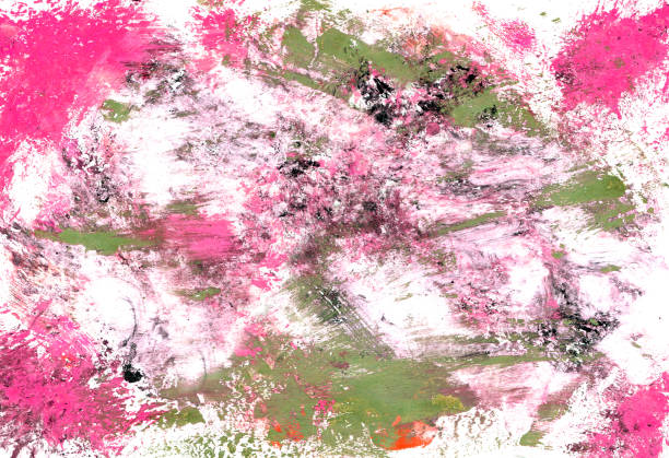 istock texture on a light background with abstract spots of light green and pink paint colors 1148776559