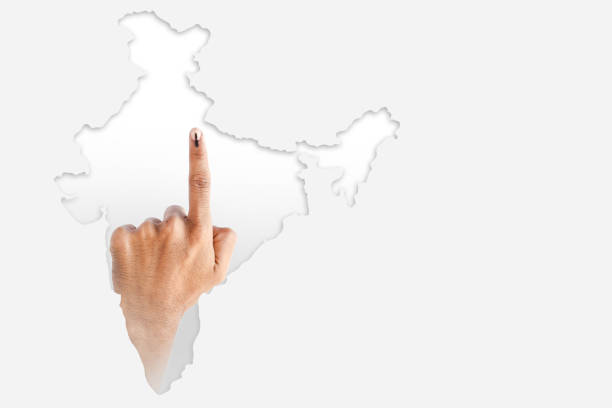 Indian Voter Hand with voting sign Indian Voter Hand with voting sign voter id stock pictures, royalty-free photos & images