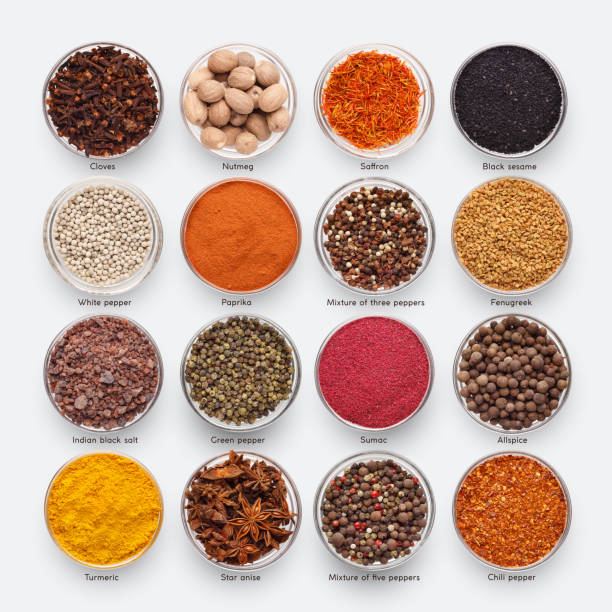 istock Collection of different spices on white background 1148783454
