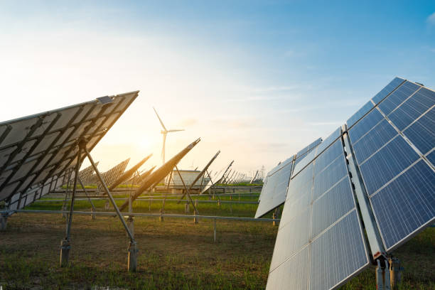 istock Solar panels, clean energy in nature 1148785255